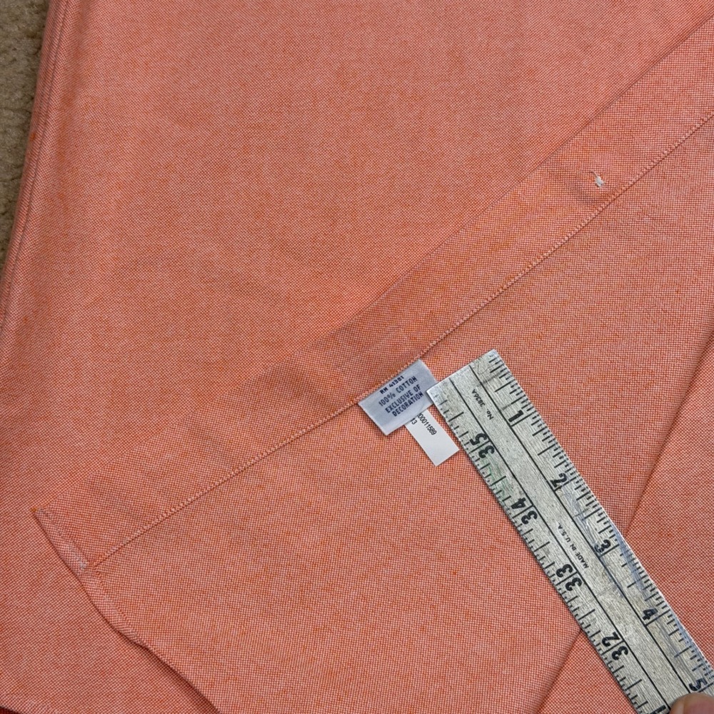 Ralph Lauren Mens XL Salmon Pink Short Sleeve Oxford Button Down Pony Logo Shirt - Picture 9 of 10